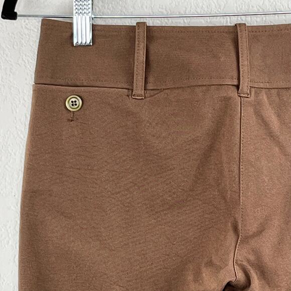 Max Studio Mid-Rise Straight Leg Stretchy Brown Pants NWT Size 0 - Picture 10 of 13